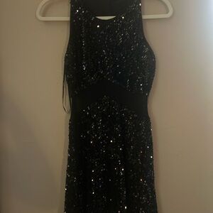 Forever 21 Black Halter Sheath Mini Dress